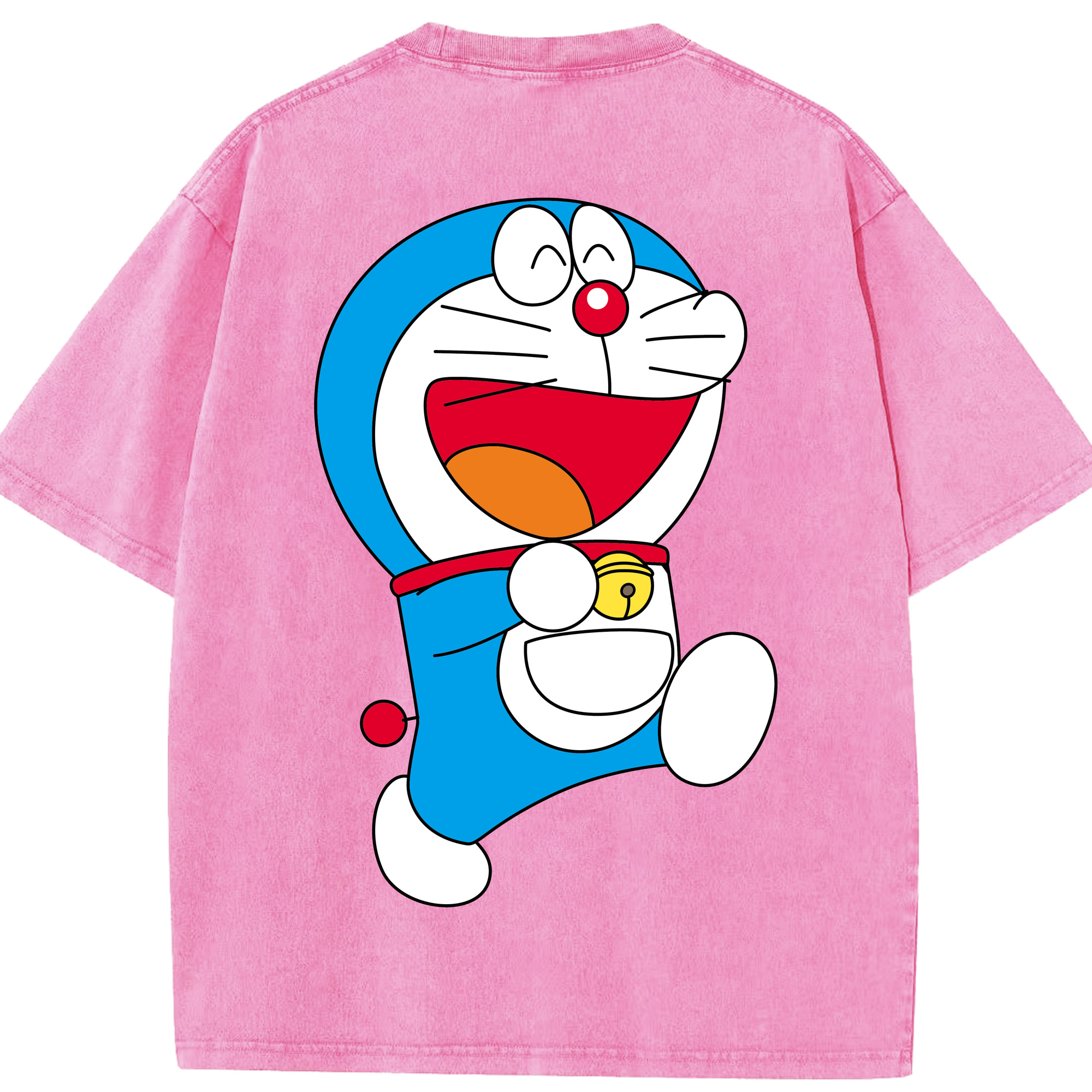 （画像用） ドラえもん Doraemon 綿100% ヴィンテージ風 半袖Tシャツ（背面プリント）